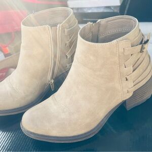 Beige Ankle Boots for Women